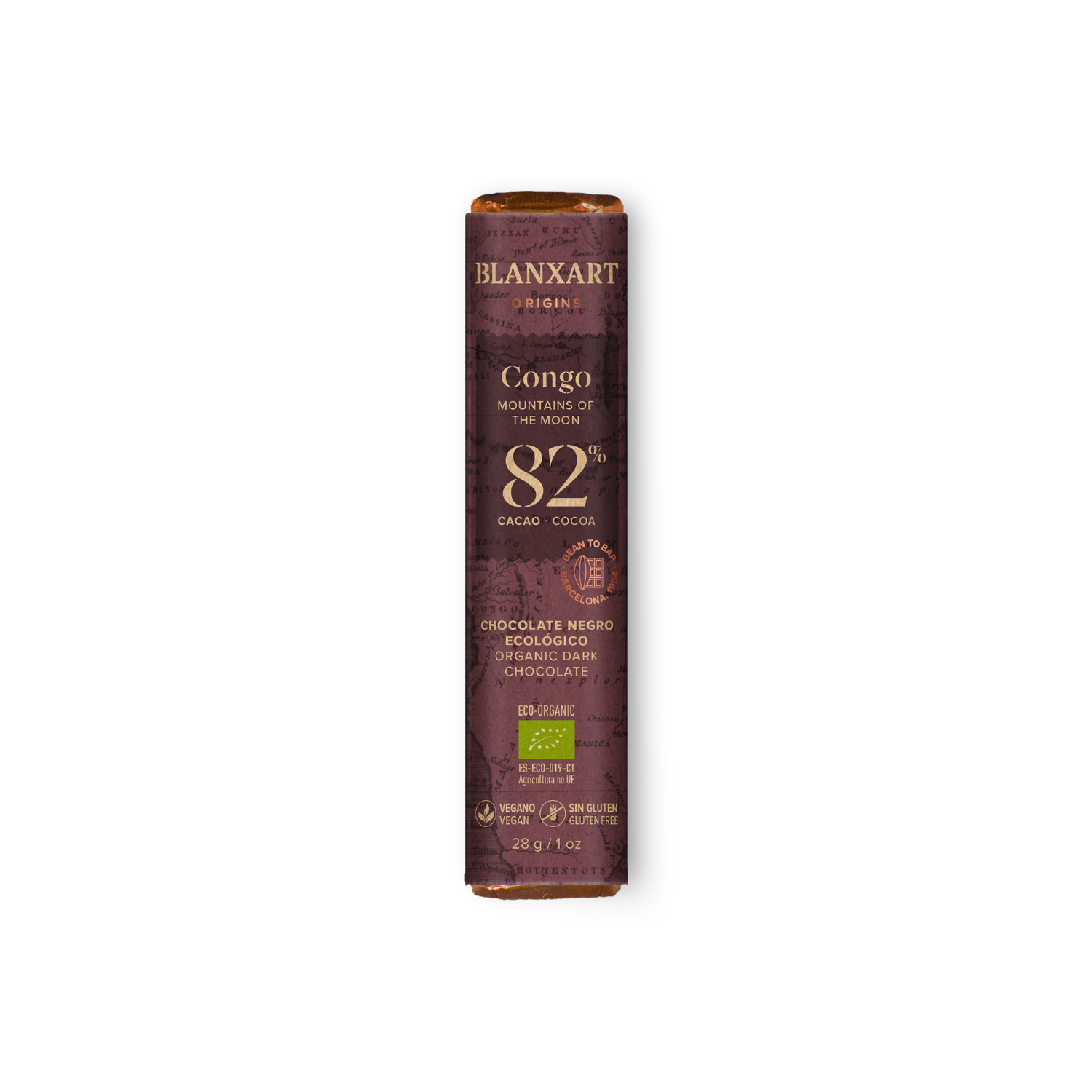 Blanxart Origins Congo 82% – ekološka temna čokolada 28 g