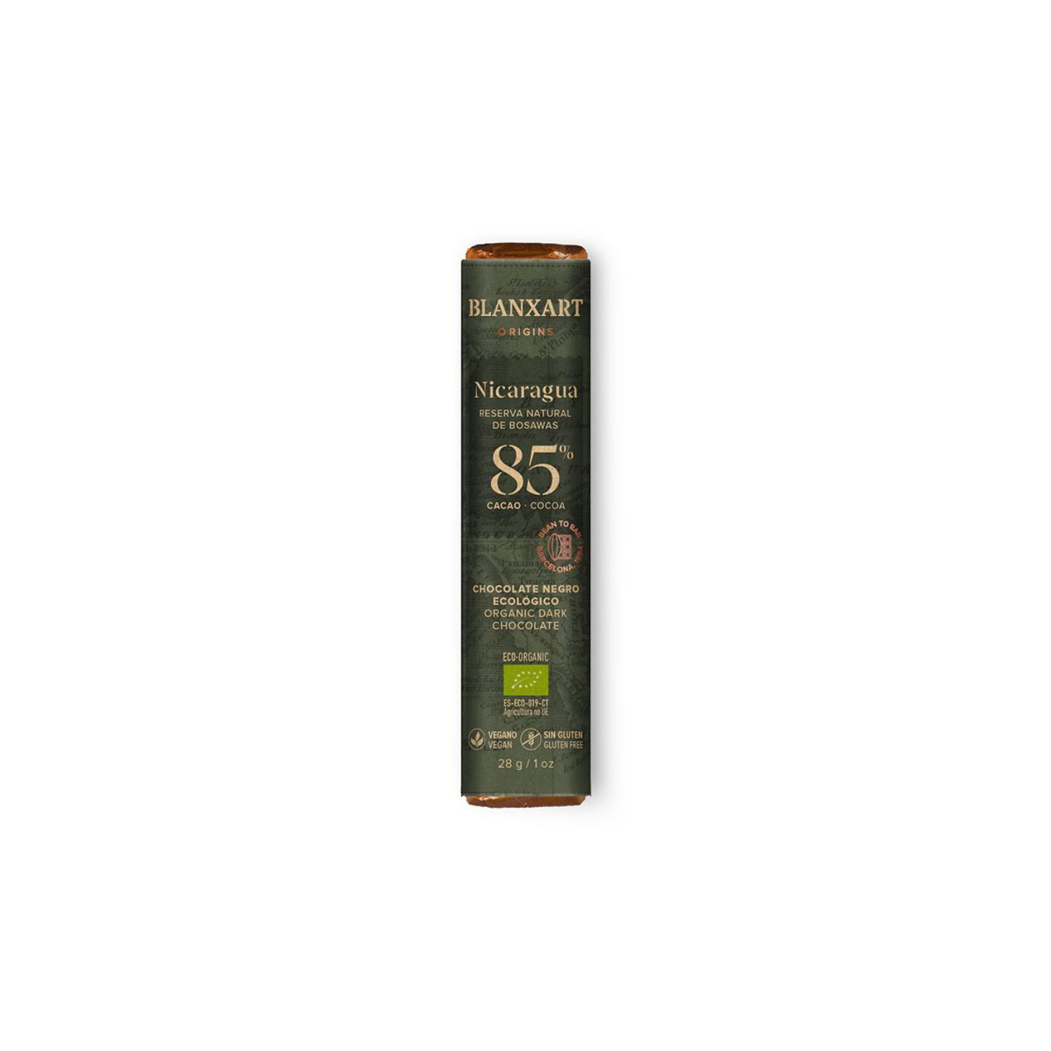 Blanxart Origins Nicaragua 85% – ekološka temna čokolada 28 g