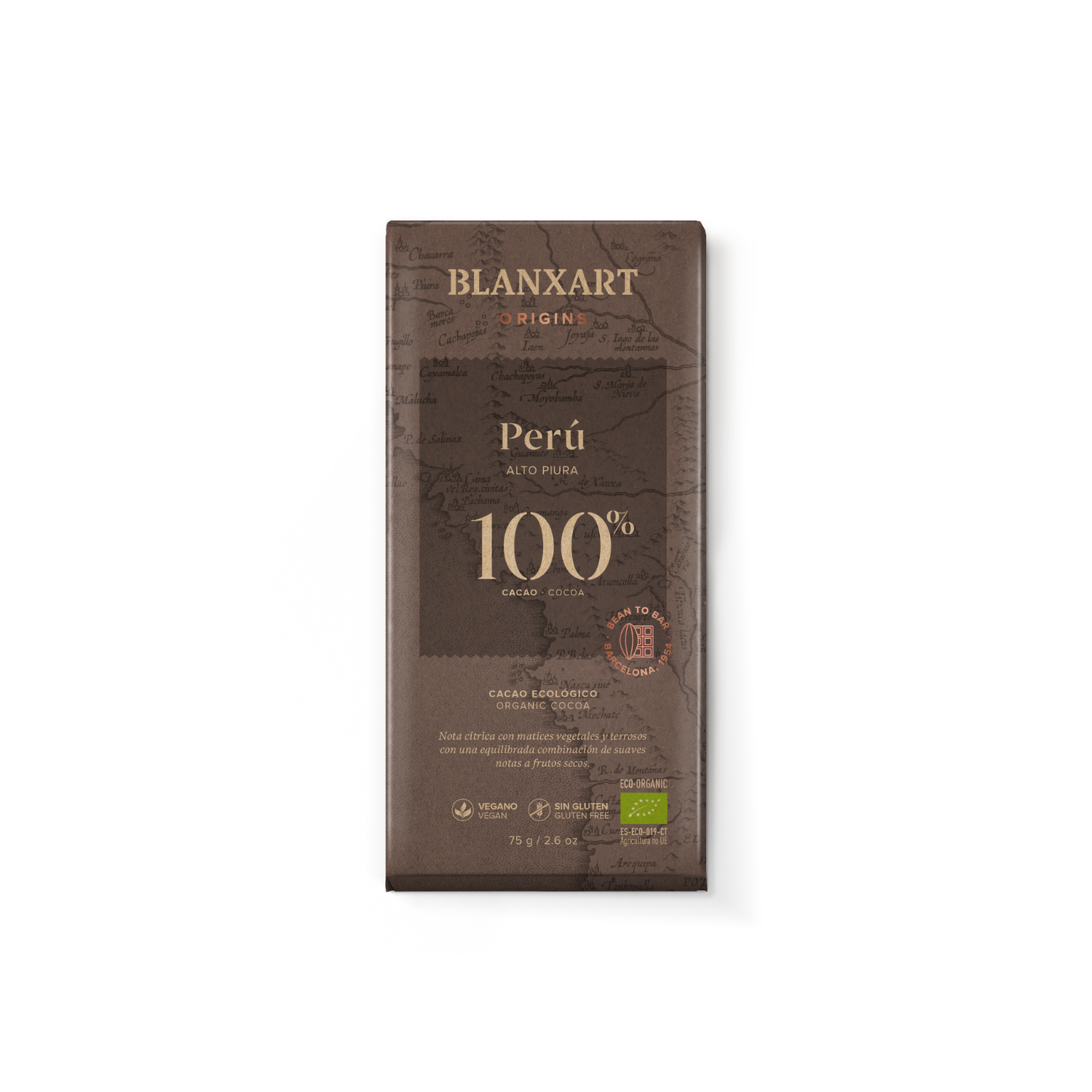 Blanxart Origins Perú 100% – ekološka temna čokolada 75 g