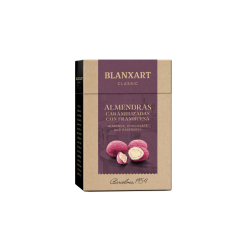 Blanxart Rocs Karamelizirani mandlji s čokolado in malinovim prahom 100 g