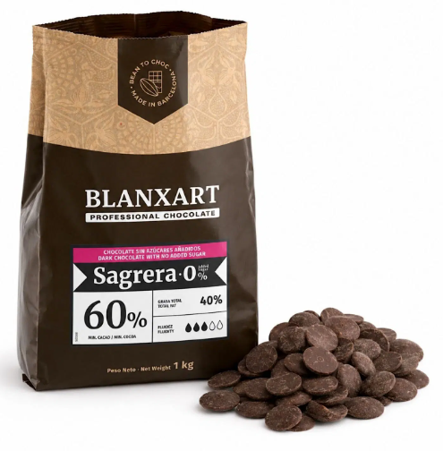 Blanxart SAGRERA 60 % – temna čokolada brez dodanega sladkorja1kg - slika 2